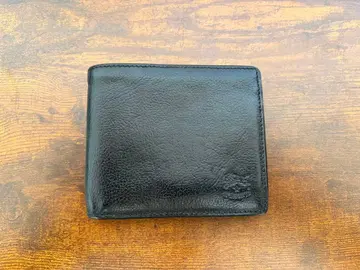 일비종떼 블랙 가죽 접이식 지갑