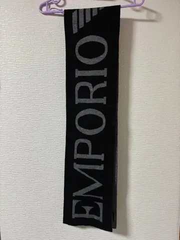 EMPORIO ARMANI 엠포리오 아르마니 머플러 그레이 블랙