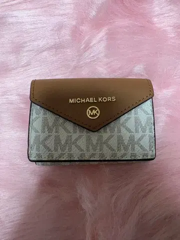 MICHAEL KORS 3단 폴더형 지갑 브라운/베이지