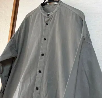 prit 루즈핏 밴드 카라 롱 셔츠 원피스