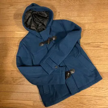 HERE'S STREET 후드 부착 더플 코트 L 블루