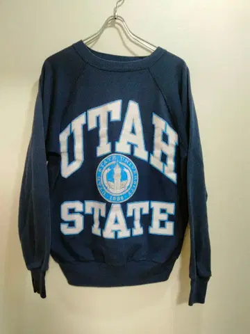 UTAH STATE 칼리지 맨투맨 래글런 80s 90s