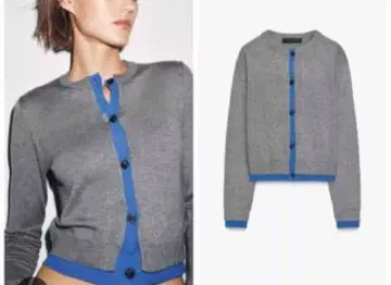 콤비 니트 가디건 L 사이즈