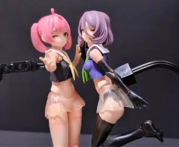 2점 세트 클리어 + 페일 레드 스커트 부품 레진 키트 메가미 디바이스