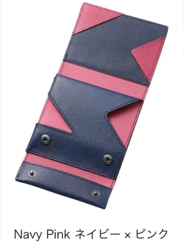 [ 새상품 ] 얇은 지갑 네이비 x 핑크 아브라사스 abrasus