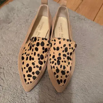 송치 펌프스 스웨이드 레오파드