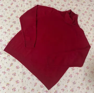 유니클로 캐시미어 100% 터틀넥 스웨터 3XL 빨간색 레드 DMW