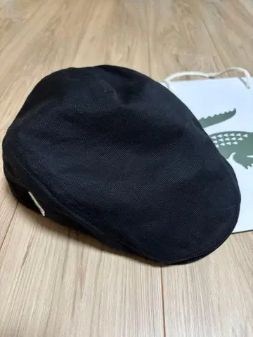 라코스테 블랙 코튼 헌팅캡 택 포함