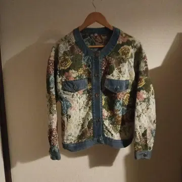 꽃무늬 데님 자켓