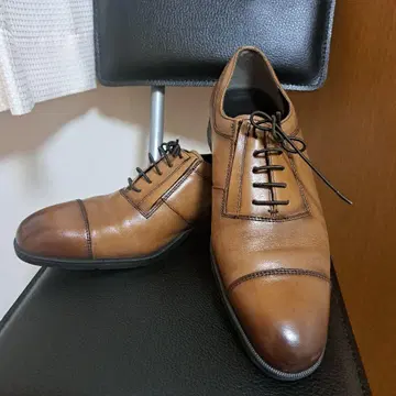 [새상품급] MR.JUNKO 브라운 가죽 드레스 슈즈 스트레이트 팁