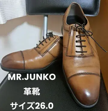 [ 새상품급 ] MR.JUNKO 브라운 가죽 신발 사이즈 26.0