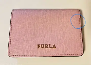 FURLA 핑크 가죽 명함지갑
