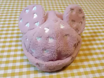 디즈니 하트 무늬 보아캡 핑크