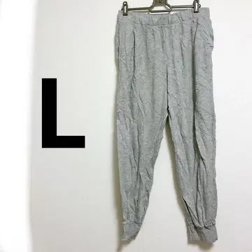 그레이 [ L ] 플리츠 디자인 조거 팬츠 맨투맨