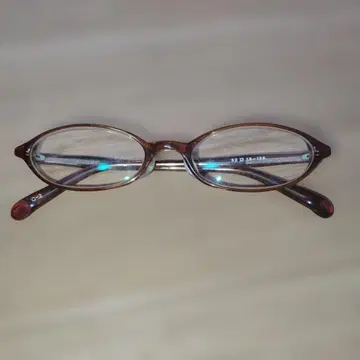 브라운 오벌 프레임 안경 패션 안경