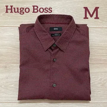 [ 새상품급 ] HUGO BOSS 드레스 셔츠 M 슬림핏 와인 레드
