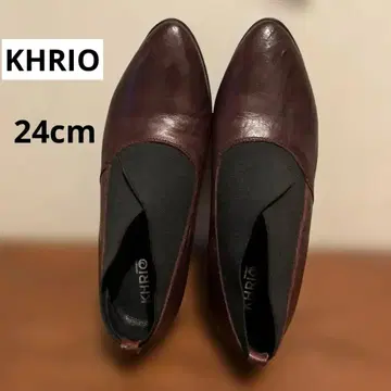 [ 새상품급 ] Khrio 가죽 슬립온 24cm