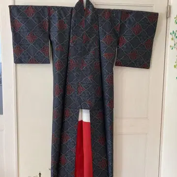 새상품급 오시마 명주 이중 기모노 세탁 완료