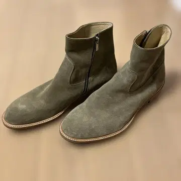 유나이티드 애로우즈 스웨이드 지퍼 부츠 베이지 28cm