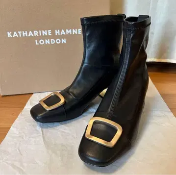 새상품급 KATHARINE HAMNETT 숏부츠 블랙