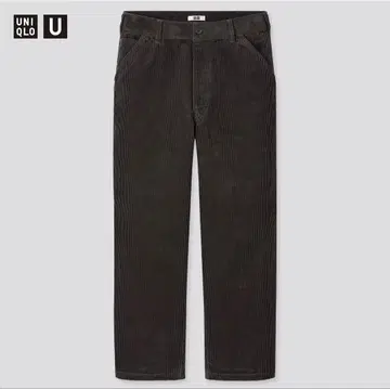 UNIQLO U 코듀로이 와이드 워크 팬츠 82 다크 그레이