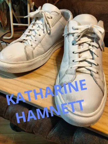 [ Katherine E Hamnett ] 시크릿 힐 가죽 스니커즈