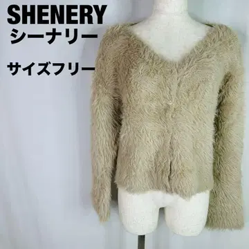 SHENERY 시너리 베이지 퍼 긴팔 니트 a176