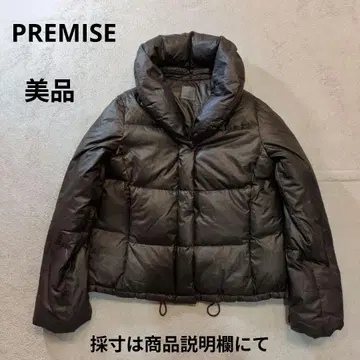 프레미스 다운&페더 숄카라 다운 자켓 브라운 새상품급 띠어리