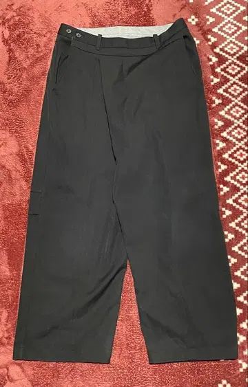 GGD 와이드 슬랙스 사이즈 삼단계 M, L, XL 블랙