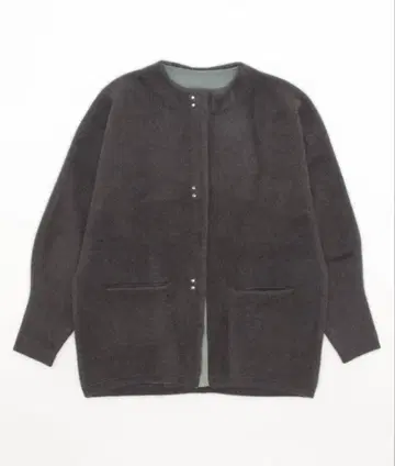 라쿤 배색 코쿤 가디건