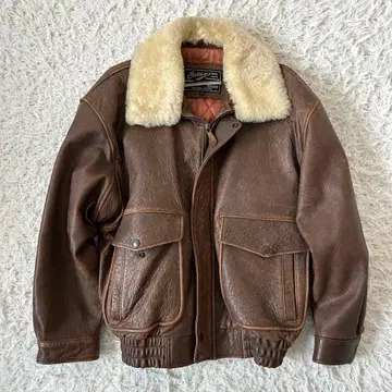 Catax B-3 플라이트 자켓 무스탕 가죽 자켓 브라운 양