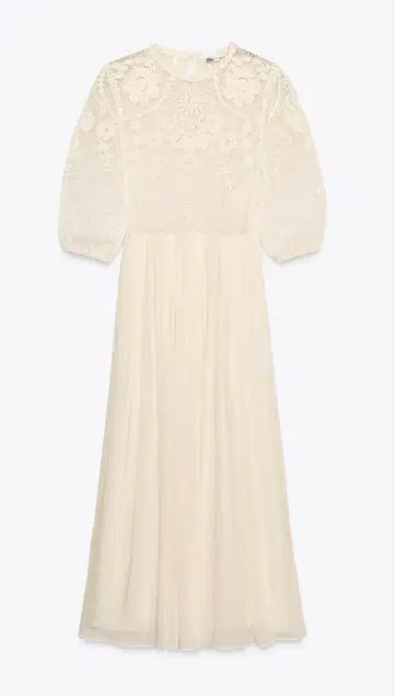 ZARA 컬렉션 크로셰 자수 원피스 M 사이즈 에크루 새상품