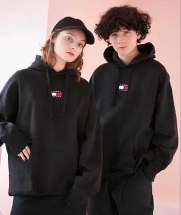 타미힐피거 진스 후드티 블랙 M