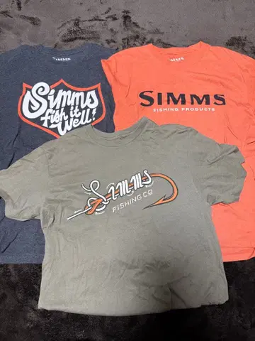 SIMMS 심스 T셔츠 3개 세트
