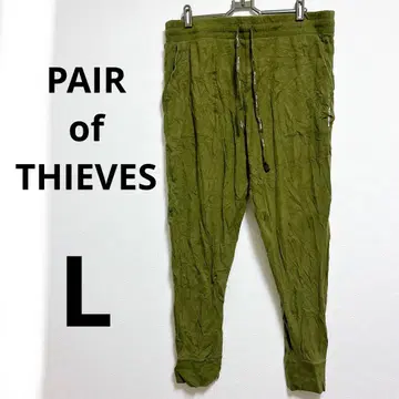 [ L ] PAIR of THIEVES 올리브 그린 조거 팬츠