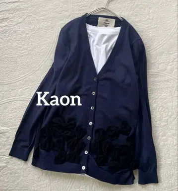 [ Kaon ] 카온 울 실크 리본 니트 가디건