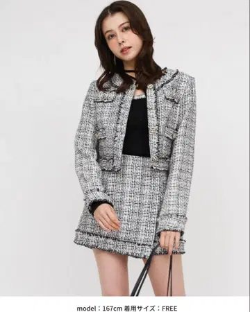 로얄 파티 컴팩트 트위드 자켓 상하의 세트