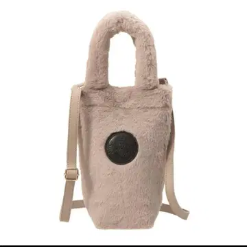 스타벅스 보틀 숄더백 퍼 베이지 홀리데이