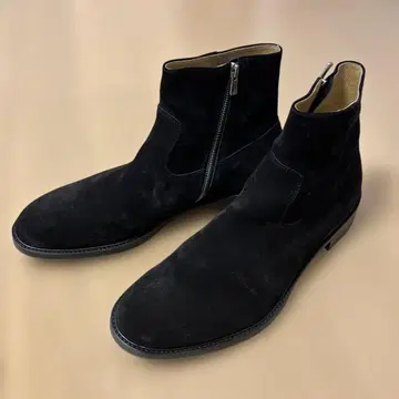 유나이티드 애로우즈 스웨이드 지퍼 부츠 블랙 28cm