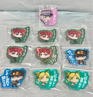 죠죠의 기묘한 모험 죠죠 JOJO WORLD 아크릴 배지 세트