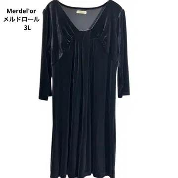 Merdel'or 메르드롤 벨로아 튜닉 원피스 무릎 기장 원피스