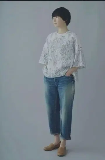 미나 페르호넨 always 롤업 데님 40 빅 사이즈