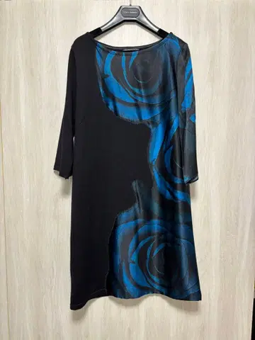 니트 실크 프린트 원피스 미사용 새상품 44