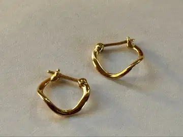 k10 후프 귀걸이 변형 물결 물결 가느다란