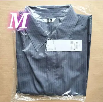 유니클로 U 드레이프 셔츠 블루 M 사이즈 UNIQLOU