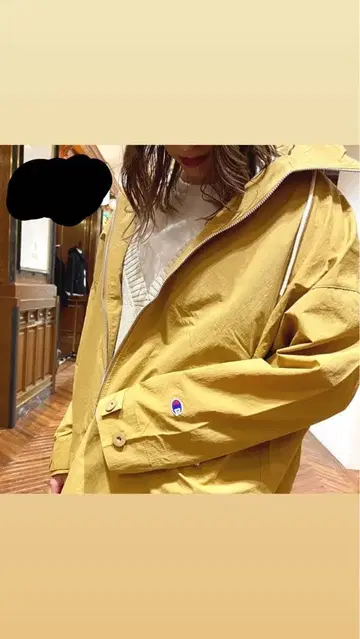 Champion/별주 나일론/후드 롱 코트/MIHO NOJIRI