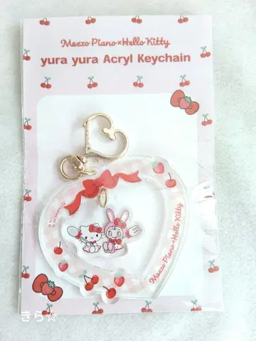 MezzoPiano x HelloKitty 흔들흔들 아크릴 키링 체리