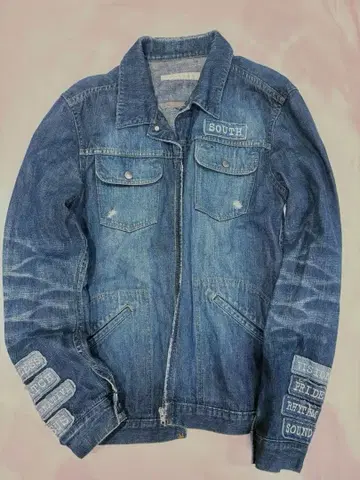 NUMBER (N)INE Crash Message Denim Jacket