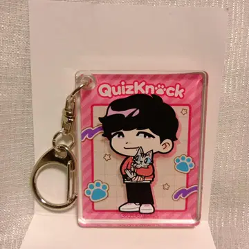 QuizKnock 행운 고양이 아크릴 키링 말