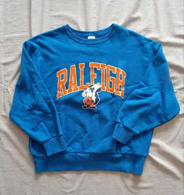 로데오 크라운 로고 맨투맨 블루